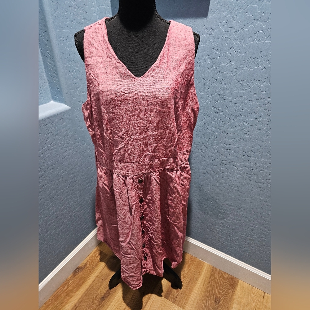 CJ Banks Red Textured Dress